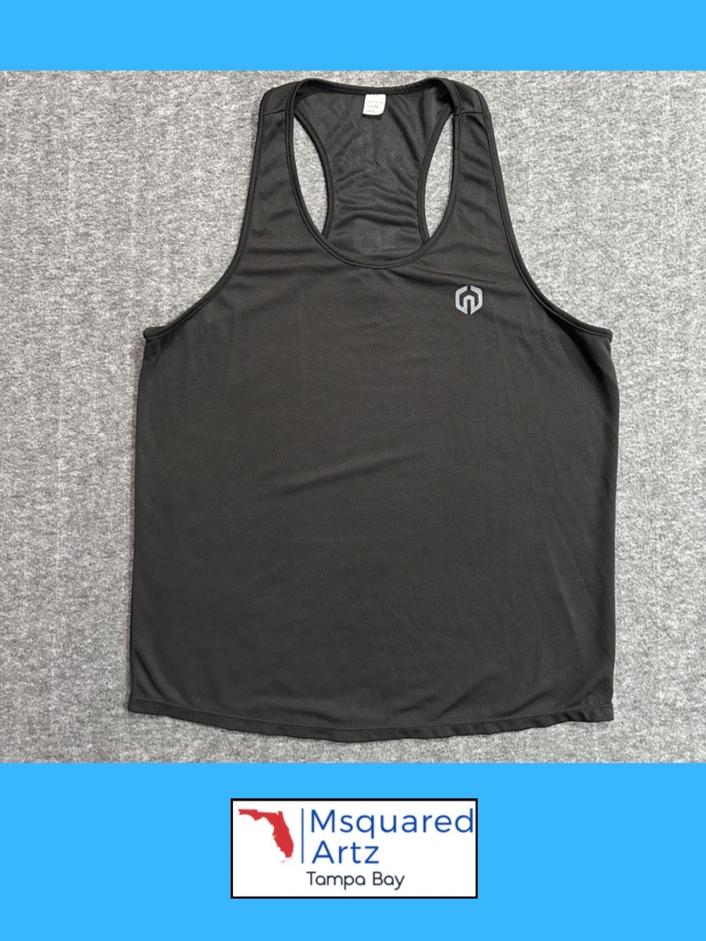 Neleus Men's Black Mesh Performance Racerback Tank Top Size Large Gym